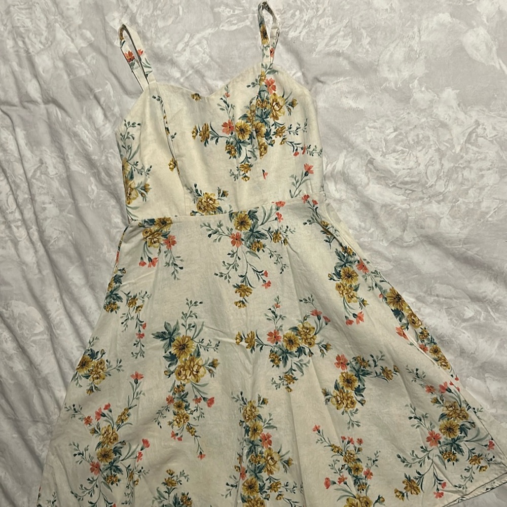 Cream Floral Old Navy Dress